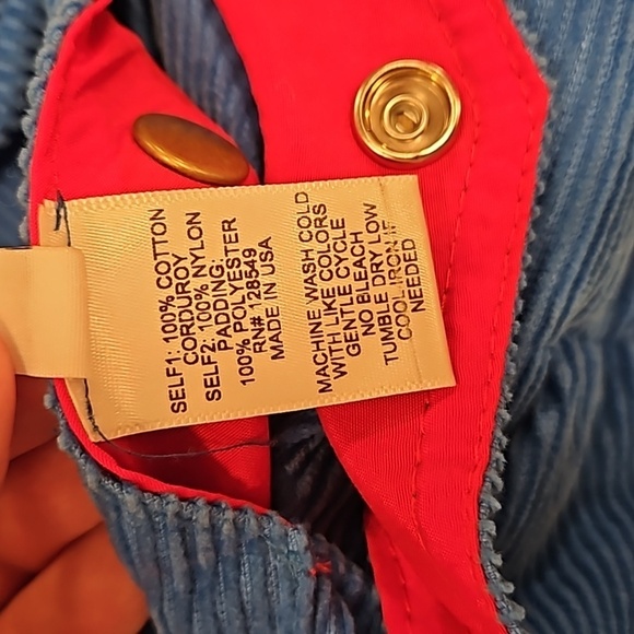 💕AVIATOR NATION💕 Reversible Sleeveless Corduroy Vest ~ Red & Blue Small - Picture 12 of 12